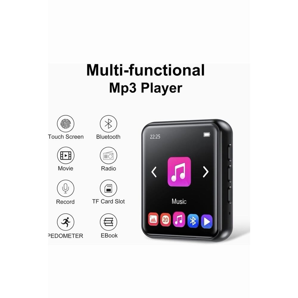 Jolike 64GB Multifunctional Touchscreen MP3 Player W/ Bluetooth - Black - Picture 2 of 7